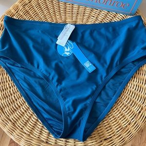 Women’s 1X Cupshe NWT green mid waist bikini bottoms